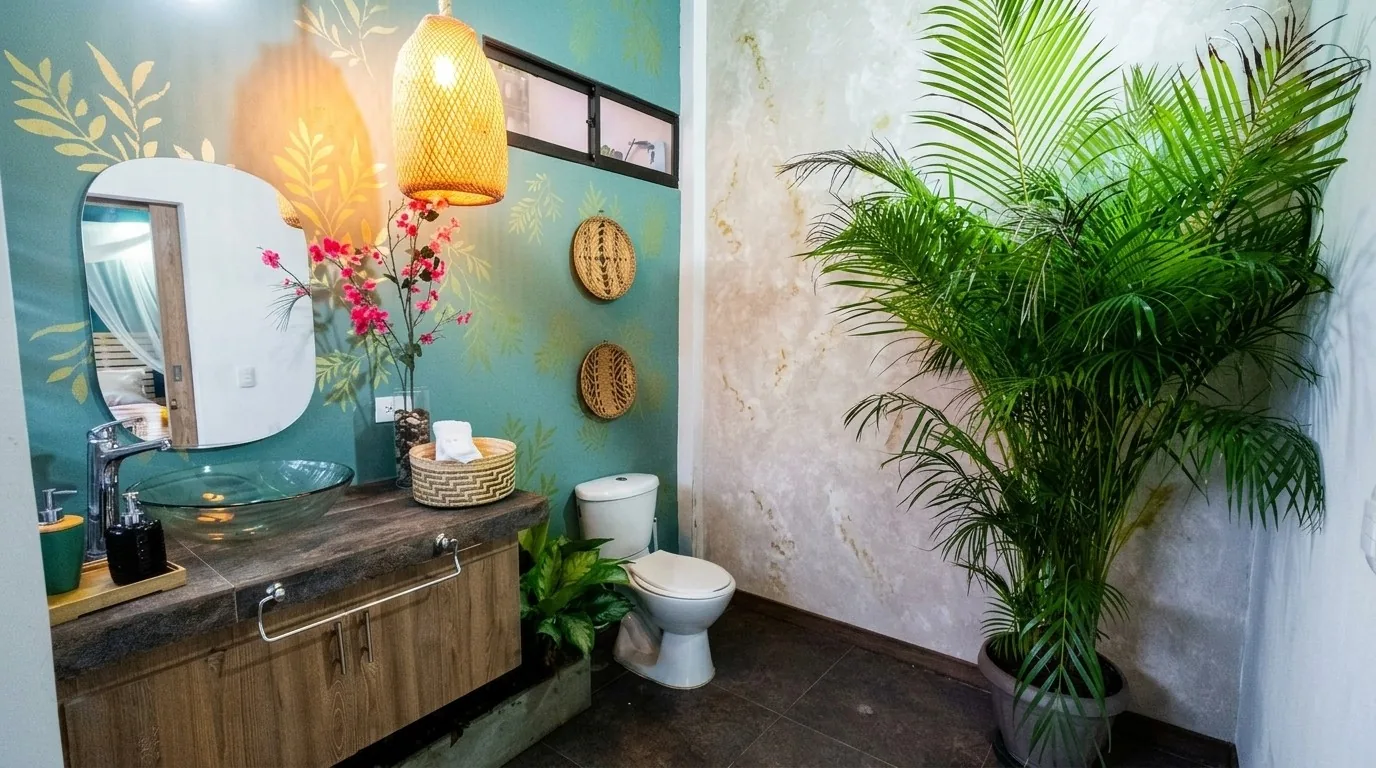 Suite Luxury — Baño completo con plantas