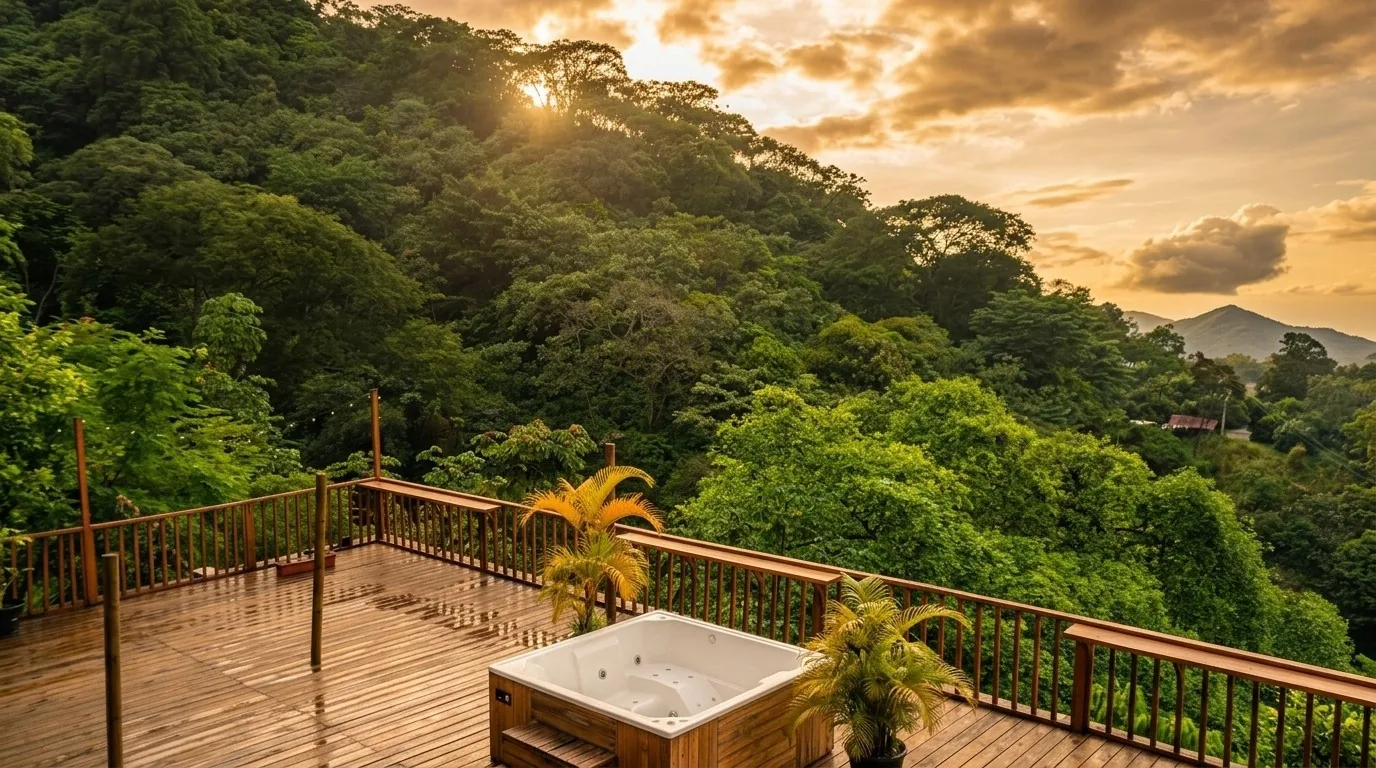 Terraza con vista a la selva